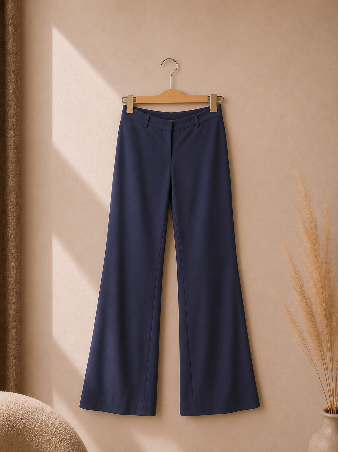 Ref A09: Pantalon Emporio Armani bleu marine coupe large – Taille IT 38 / FR 34