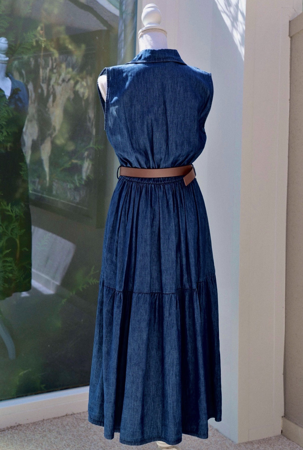 A05 – Robe chemise Maison Hausmann en denim bleu – Taille S – Seconde main