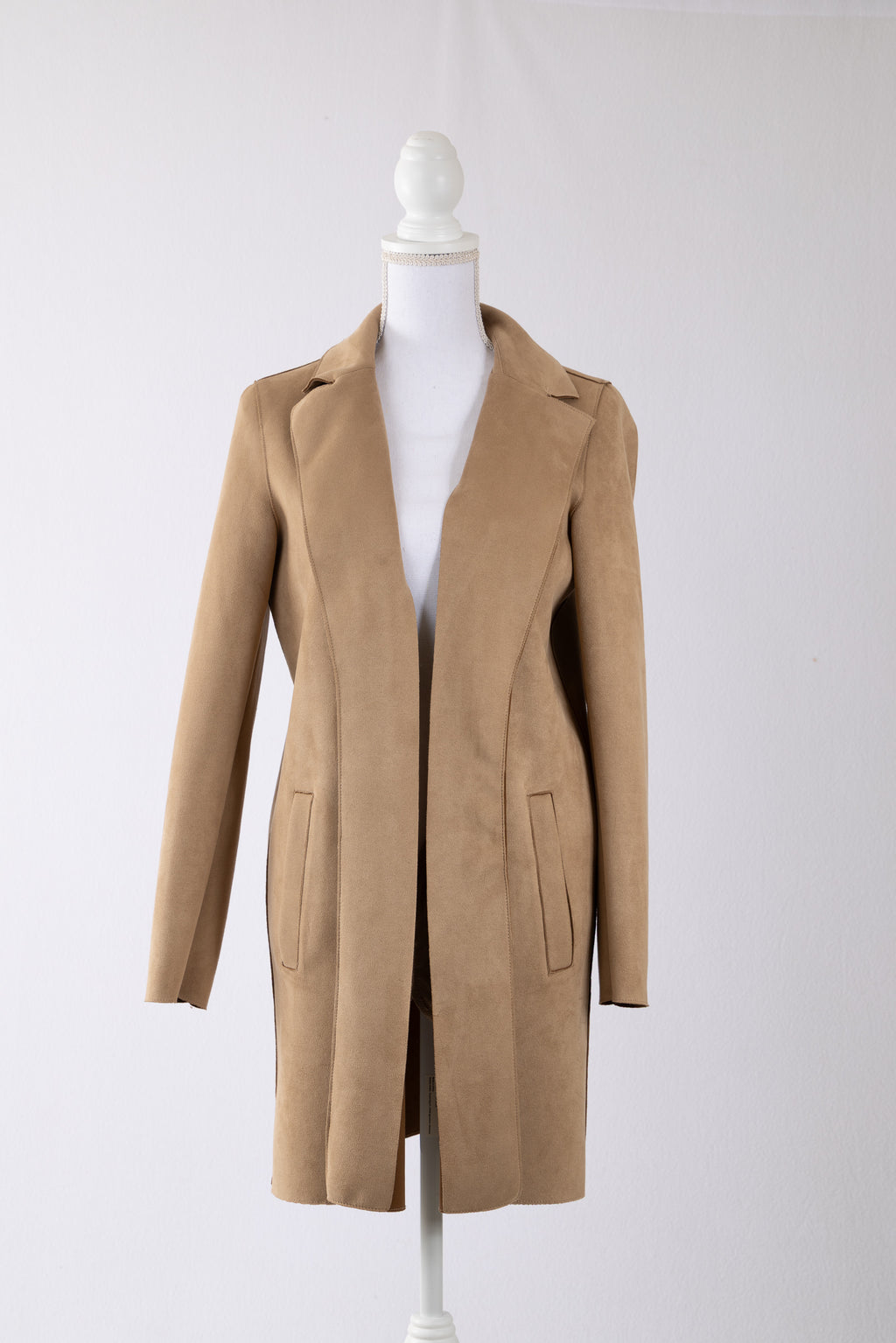 A11 – Veste Noisy May effet daim beige camel – Taille XS – Seconde main