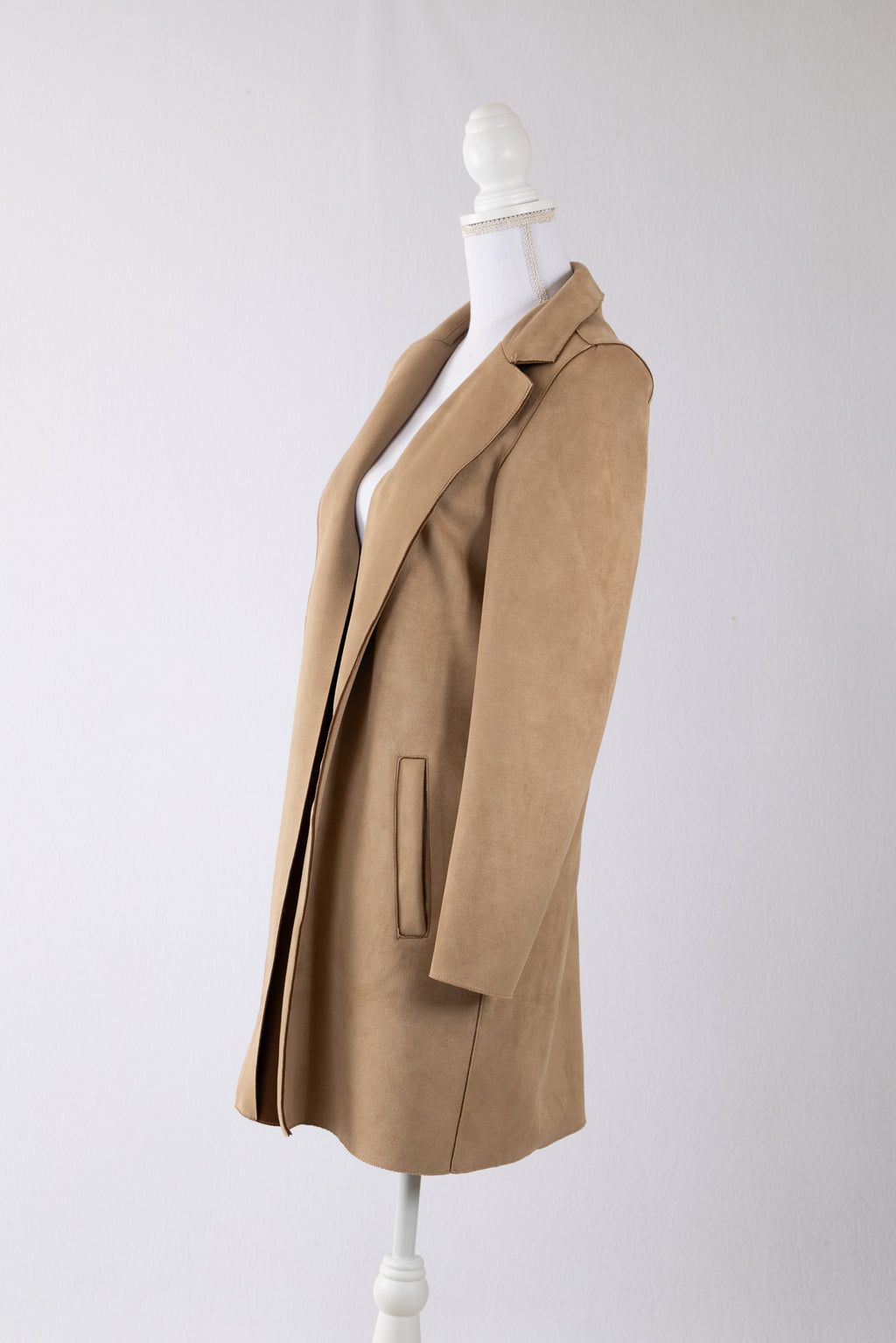 A11 – Veste Noisy May effet daim beige camel – Taille XS – Seconde main