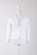 A30 – Blazer Lauren Ralph Lauren ivoire coupe cintrée – Taille US 2 / FR 34-36 – Seconde main