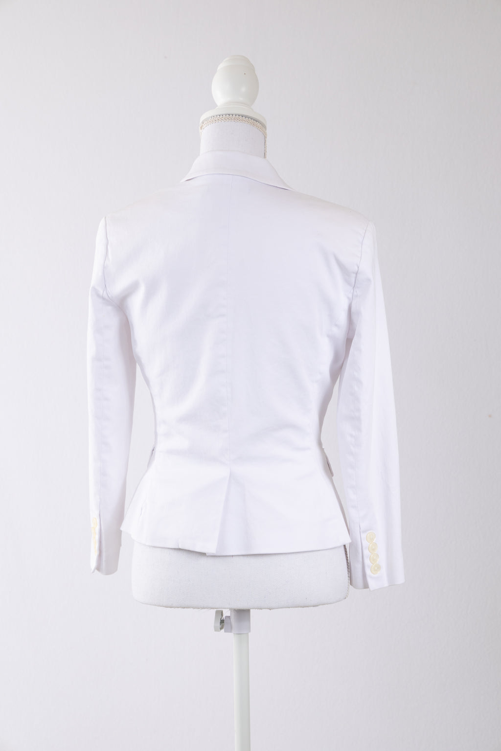 A30 – Blazer Lauren Ralph Lauren ivoire coupe cintrée – Taille US 2 / FR 34-36 – Seconde main