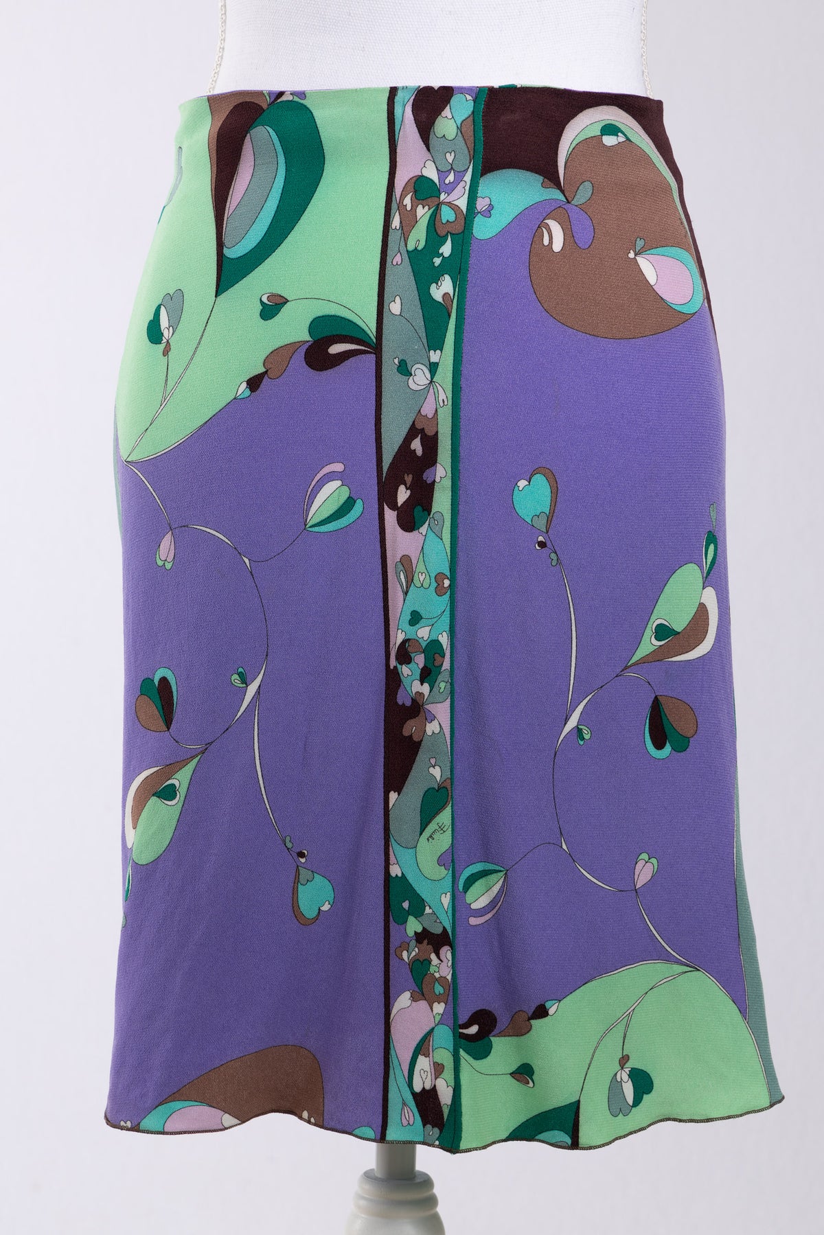 A57 – Jupe Emilio Pucci imprimée multicolore – Taille 38 FR – Seconde main