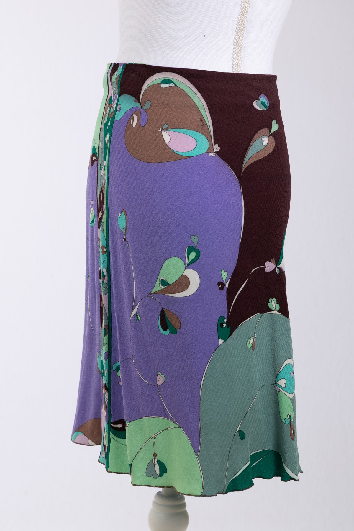 A57 – Jupe Emilio Pucci imprimée multicolore – Taille 38 FR – Seconde main