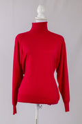 A10 – Pull col roulé rose fuchsia – Taille M – Seconde main